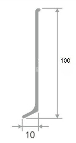 Заказать Уголок внутренний для плинтуса Евротрим L-100 алюминий серебро Заказать Уголок внутренний для плинтуса Евротрим L-100 алюминий серебро