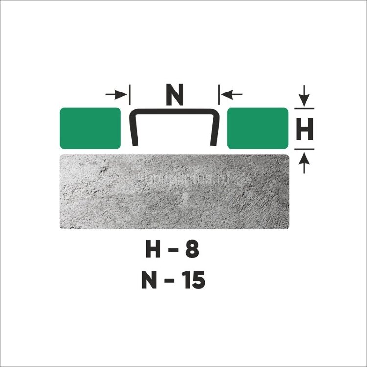 Заказать Стальной П-профиль 8х15 мм FUB 8х15 GS золото сатинированное 2,7 м 