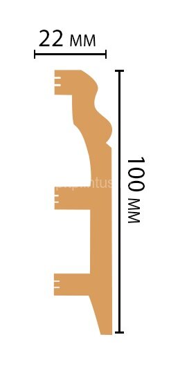 Заказать Напольный плинтус Decomaster D232-18D ШК/14 из полистирола 100х22х2400 мм 