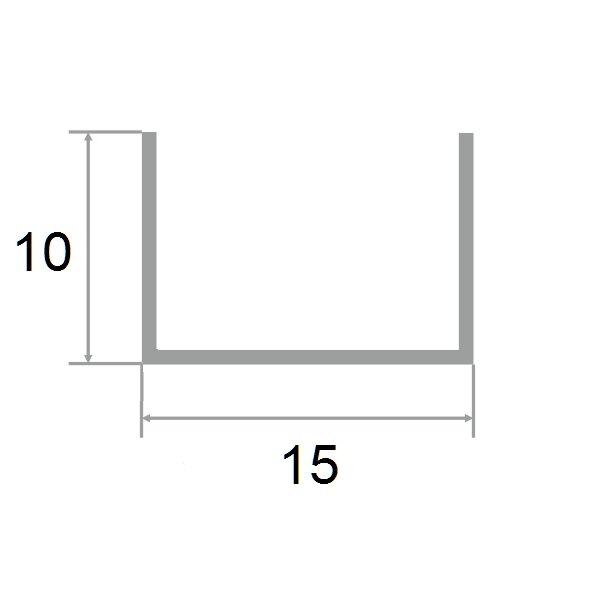 Заказать Латунный П-профиль 10х15х10 мм полированный PU15 3м 