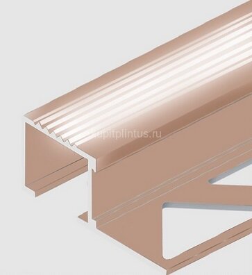 Заказать Алюминиевый П-профиль для ступеней с рифлением 20х12 мм PV52-15 розовый блестящий 2,7 м Заказать Алюминиевый П-профиль для ступеней с рифлением 20х12 мм PV52-15 розовый блестящий 2,7 м