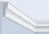 Потолочный плинтус 60х18 мм Hiwood T1060 белый полистирол 2 м