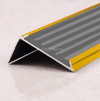 Заказать Порог угловой с резиновой вставкой ПО-38х23 золото матовое - серый 2,7 м 