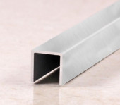 Алюминиевый П-профиль 10х10 мм П-10х10 Серебро матовое браш 2,7 м