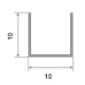 Заказать Алюминиевый П-профиль 10х10 мм П-10х10 Серебро матовое браш 2,7 м Заказать Алюминиевый П-профиль 10х10 мм П-10х10 Серебро матовое браш 2,7 м