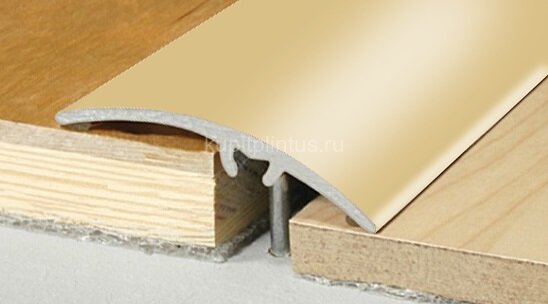 Заказать Алюминиевый порог разноуровневый скрытое крепление 50 мм Effector A65-00 Золото 2,7 м 