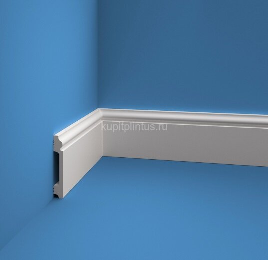 Заказать Напольный плинтус дюрополимер 100 мм Р 100.16 белый 2 м Заказать Напольный плинтус дюрополимер 100 мм Р 100.16 белый 2 м