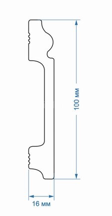 Заказать Напольный плинтус дюрополимер 100 мм Р 100.16 белый 2 м Заказать Напольный плинтус дюрополимер 100 мм Р 100.16 белый 2 м