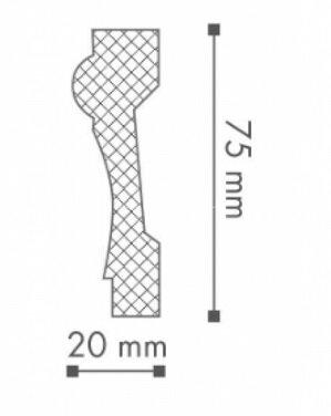 Заказать Молдинг NMC Wallstyl WL6 75х20 2 м 