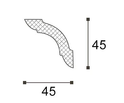 Заказать Карниз NMC Декоплинтус МХ 45х45 2 м Заказать Карниз NMC Декоплинтус МХ 45х45 2 м