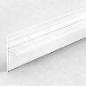 Алюминиевый плинтус теневой под гипсокартон ПТ-1/20 белый матовый 3м