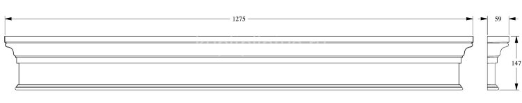 Заказать Фронтон Orac Decor Purotouch D400 1275х145 мм Заказать Фронтон Orac Decor Purotouch D400 1275х145 мм