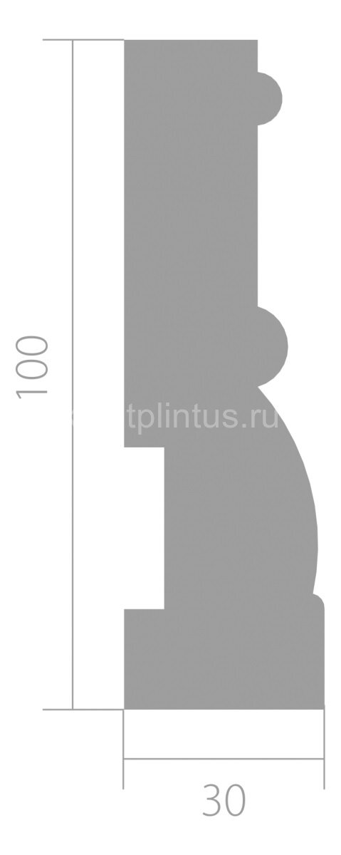 Заказать Плинтус напольный ЛДФ 30х100 мм Ultrawood Base 014 2,44 м 