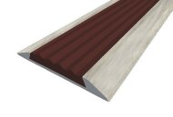 Порог противоскользящий с коричневой вставкой Д15 КД Ясень беленый (декорированный) 2,7 м
