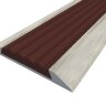 Заказать Порог противоскользящий с коричневой вставкой Д15 КД Ясень беленый (декорированный) 2,7 м 