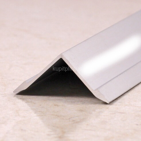 Заказать Порог угловой из алюминия ПО-21х21 серебро глянец 2,7 м 