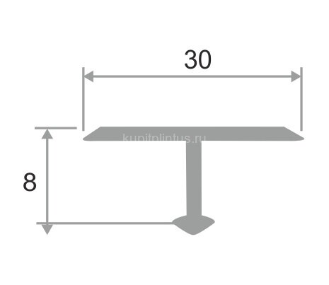 Заказать Алюминиевый Т-профиль 30 мм ПТ-30 Черный муар 2,7 м Заказать Алюминиевый Т-профиль 30 мм ПТ-30 Черный муар 2,7 м
