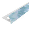 Профиль внешний ПВХ для плитки Cezar 8 мм 220 Светло-синий 2,5 м
