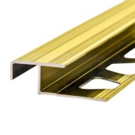Алюминиевый профиль закладной угловой по-183 золото матовое 2,7 м Алюминиевый профиль закладной угловой по-183 золото матовое 2,7 м