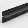 Алюминиевый плинтус теневой под гипсокартон ПТ-1/20 черный муар 3м