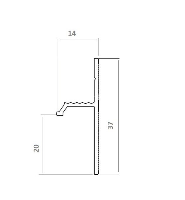 Заказать Алюминиевый плинтус теневой под гипсокартон ПТ-1/20 черный муар 3м 