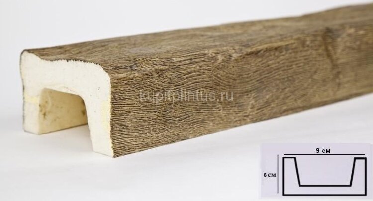 Заказать Балка из полиуретана 6х9 см Уникс Классика Б1 Олива 3 м Заказать Балка из полиуретана 6х9 см Уникс Классика Б1 Олива 3 м