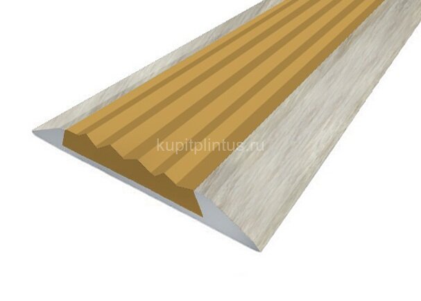 Заказать Порог противоскользящий с бежевой вставкой Д15 КД Ясень беленый (декорированный) 2,7 м 