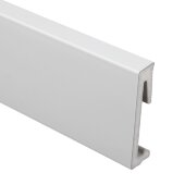 Напольный плинтус 60 мм SALAG ALPHA Szary AP61M2 гибридный ПВХ серый 2.2 м (60х15х2200 мм)