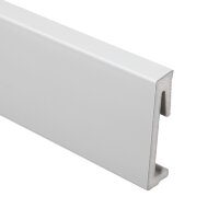 Напольный плинтус 60 мм SALAG ALPHA Szary AP61M2 гибридный ПВХ серый 2.2 м (60х15х2200 мм)