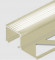 Заказать Алюминиевый П-профиль для ступеней с рифлением 20х12 мм PV52-13 песок блестящий 2,7 м 