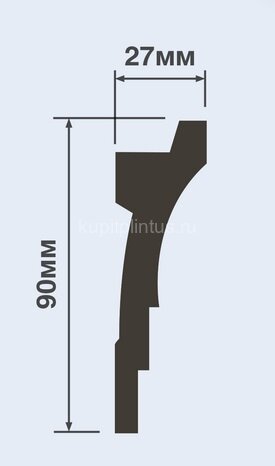 Заказать Потолочный плинтус 90х27 мм Hiwood A90V2 белый полистирол 2 м Заказать Потолочный плинтус 90х27 мм Hiwood A90V2 белый полистирол 2 м