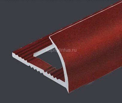 Заказать C-профиль для плитки алюминий 10 мм PV17-30 бордовый Ral 3011 2,7 м 