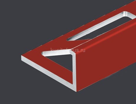 Заказать Алюминиевый L-профиль 10 мм PV02-29 красный Ral 3000 2,7 м 