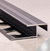 Алюминиевый профиль закладной угловой по-183 серебро глянец 2,7 м