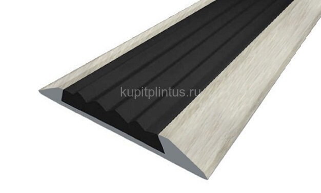 Заказать Порог противоскользящий с черной вставкой Д15 КД Ясень беленый (декорированный) 2,7 м 