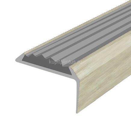 Заказать Порог угловой с серой резиновой вставкой Д01 КД Клен северный 2,7 м Заказать Порог угловой с серой резиновой вставкой Д01 КД Клен северный 2,7 м