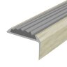 Заказать Порог угловой с серой резиновой вставкой Д01 КД Клен северный 2,7 м 