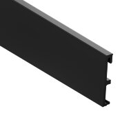 Напольный плинтус 60 мм SALAG ALPHA Czarny AP61M3 гибридный ПВХ черный 2.2 м (60х15х2200 мм)