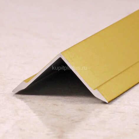 Заказать Порог угловой из алюминия ПО-21х21 золото матовое 2,7 м Заказать Порог угловой из алюминия ПО-21х21 золото матовое 2,7 м