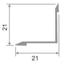 Заказать Порог угловой из алюминия ПО-21х21 золото матовое 2,7 м Заказать Порог угловой из алюминия ПО-21х21 золото матовое 2,7 м