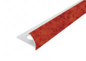 Профиль внешний ПВХ для плитки Cezar 12 мм 217 Светло-коричневый мрамор 2,5 м