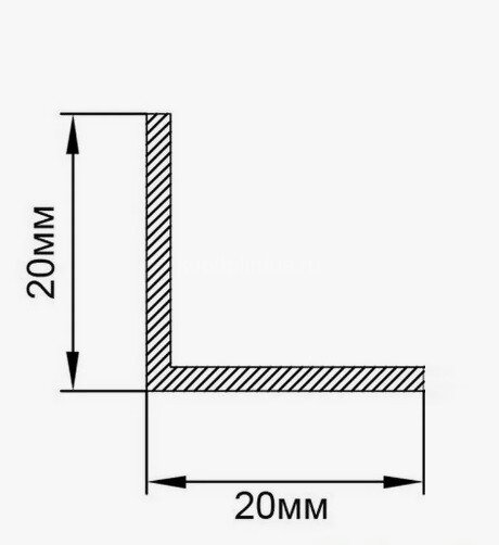 Заказать Алюминиевый уголок 20х20 мм ПБ20х20 шампань матовая 3 м Заказать Алюминиевый уголок 20х20 мм ПБ20х20 шампань матовая 3 м