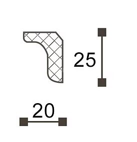 Заказать Карниз NMC Декоплинтус MO 25х20 2 м 