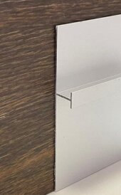 Алюминиевый плинтус теневой под гипсокартон ПТ-1/70 сырой алюминий 3м