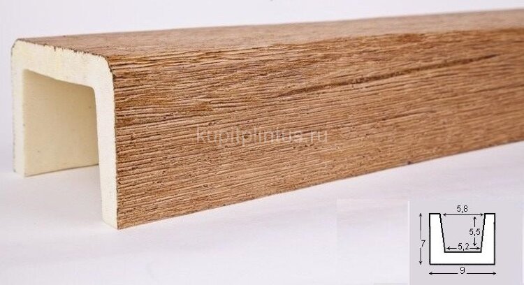 Заказать Декоративная балка из полиуретана 70х90 мм Уникс Модерн М9 Светлый дуб 2 м Заказать Декоративная балка из полиуретана 70х90 мм Уникс Модерн М9 Светлый дуб 2 м