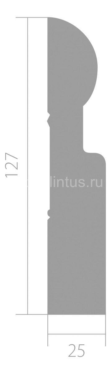 Заказать Плинтус напольный ЛДФ 25х127 мм Ultrawood Base 010 2,44 м 