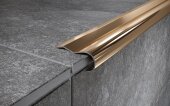 Стальной порог угловой 40х12 мм FCR 12 GP золото полированное 2,7 м