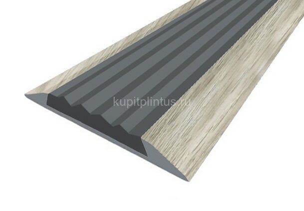 Заказать Порог противоскользящий с серой вставкой Д15 КД Дуб северный (декорированный) 2,7 м Заказать Порог противоскользящий с серой вставкой Д15 КД Дуб северный (декорированный) 2,7 м