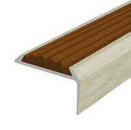 Порог угловой с коричневой резиновой вставкой Д01 КД Клен северный 2,7 м Порог угловой с коричневой резиновой вставкой Д01 КД Клен северный 2,7 м