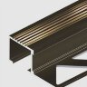 Заказать Алюминиевый П-профиль для ступеней с рифлением 20х12 мм PV52-10 коричневый матовый 2,7 м Заказать Алюминиевый П-профиль для ступеней с рифлением 20х12 мм PV52-10 коричневый матовый 2,7 м